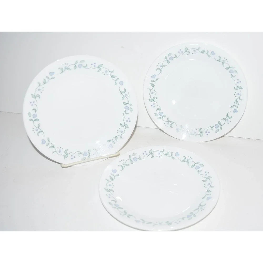 Set of 3 Corelle Country Cottage Dessert or Bread Plates  6 3/4